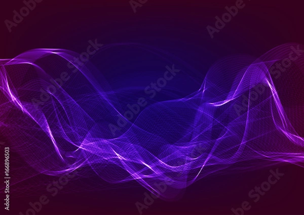 Fototapeta Wavy ribbons vector background