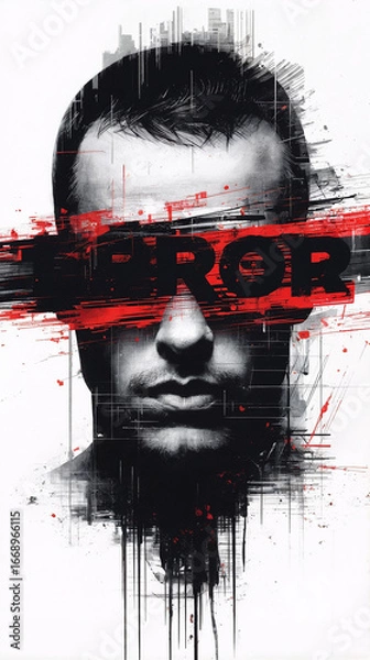 Obraz abstract concept with a man