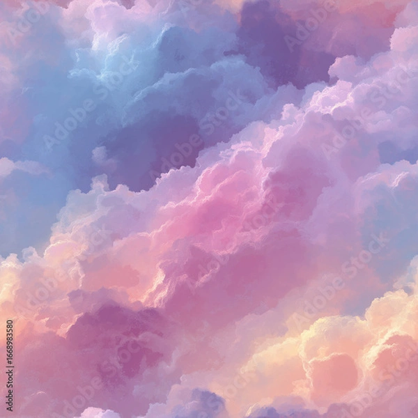 Fototapeta Seamless Pastel Mist Dreamy Soft Hazy Abstract Texture