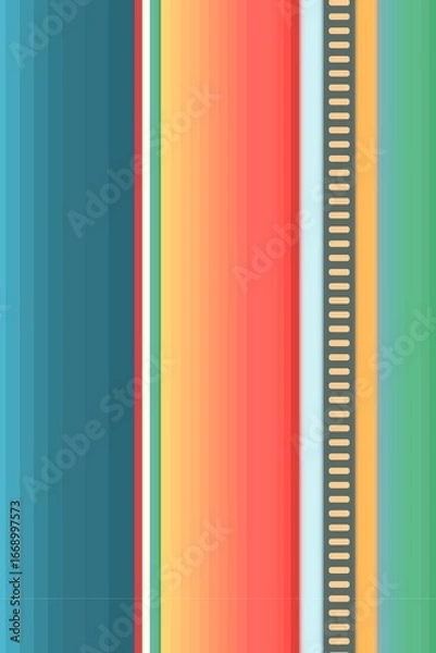 Obraz Mexican stripe pattern background, traditional style