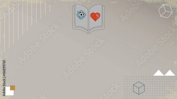 Fototapeta Vintage science vector illustration background template