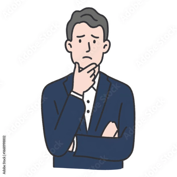 Obraz 悩めるビジネスマン
