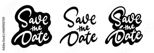 Obraz Save the Date hand lettering.