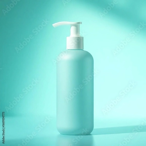 Obraz Teal Pump Bottle Product Mockup.