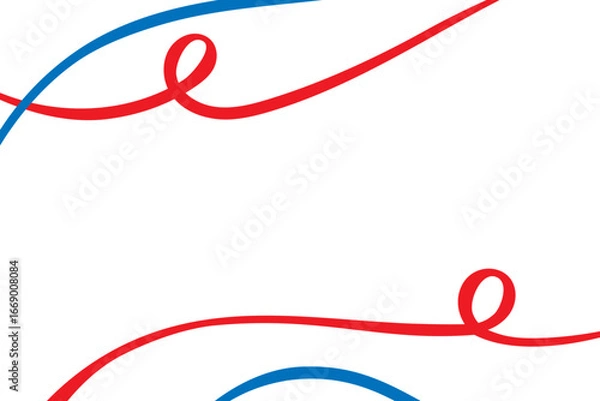 Fototapeta Swirles Border, Ornamental Vector, Curvy Illustration, Abstract Background, Swirl Vector Illustration