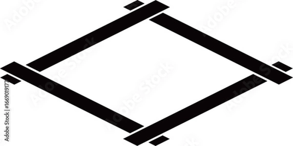 Obraz ひし形の横長フレーム