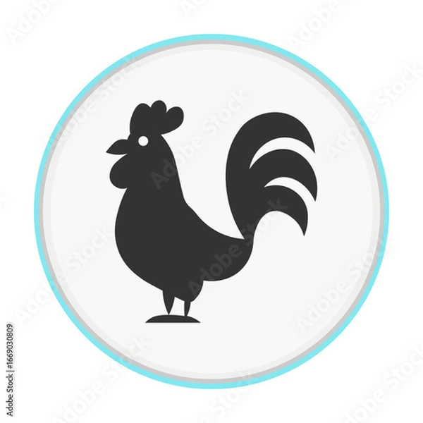 Fototapeta rooster vector icon
