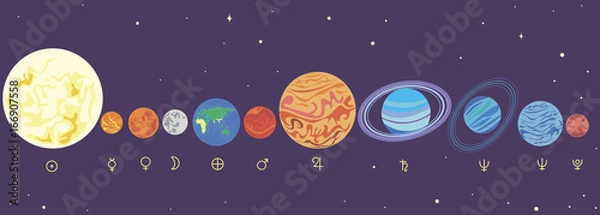 Fototapeta Planets solar system in order