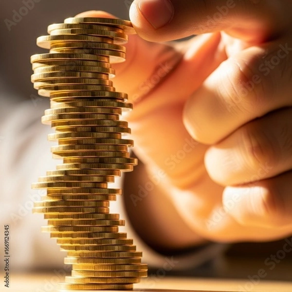 Obraz stack of coins