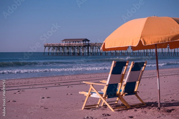Fototapeta Beach Chairs