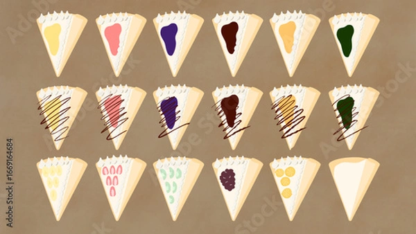 Obraz クレープベクター素材セット