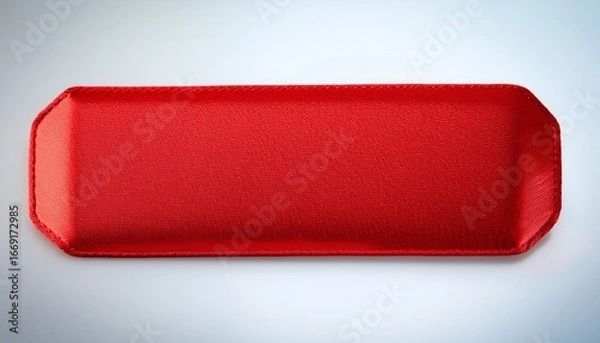 Obraz red rectangular bookmark with rounded corners ideal for books bookmark supply macro tool