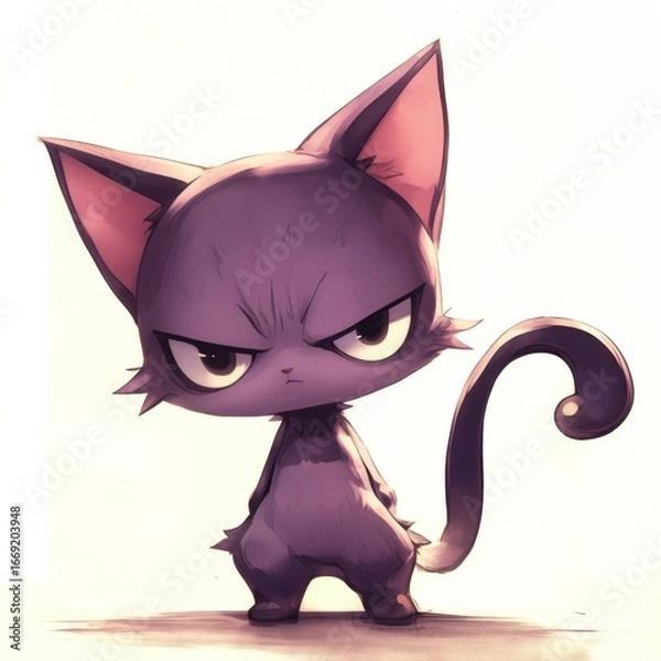 Obraz cute cartoon cat
