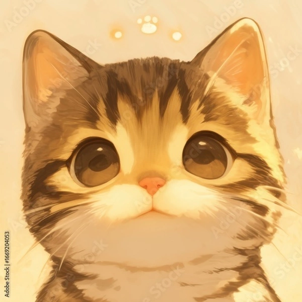 Obraz cute cartoon cat