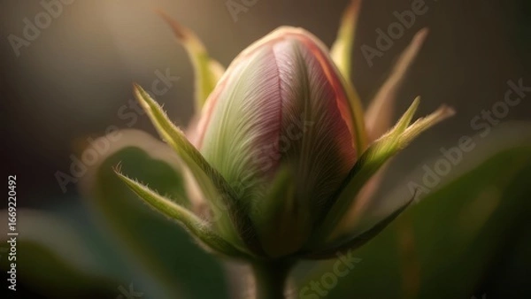Fototapeta Close-up of a delicate tulip bud