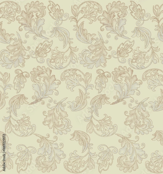 Obraz New Decorative Paisley textile pattern elegant christmas design seamless 2026