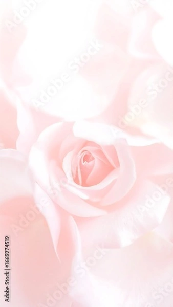 Obraz Soft Pink Rose Closeup, Blurred Background