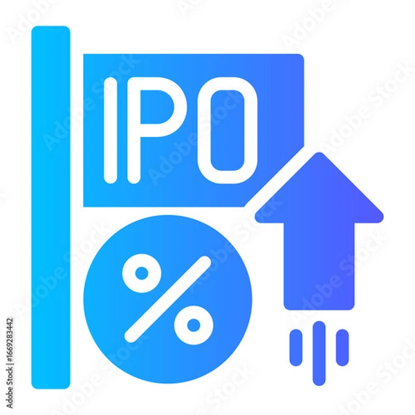 Fototapeta initial public offering, icon