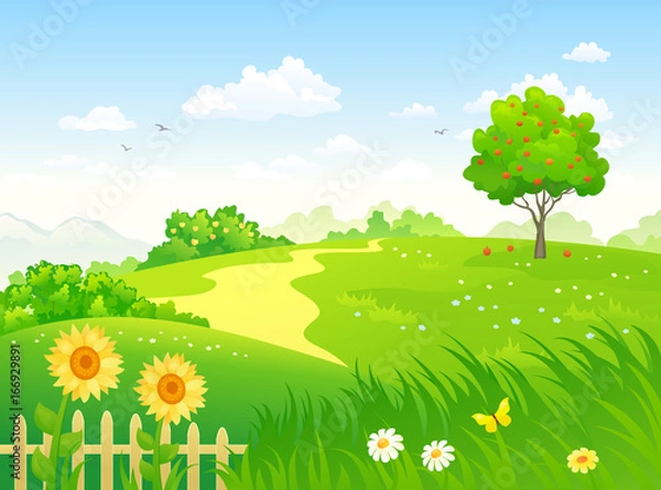 Obraz Letni ogród wiejski