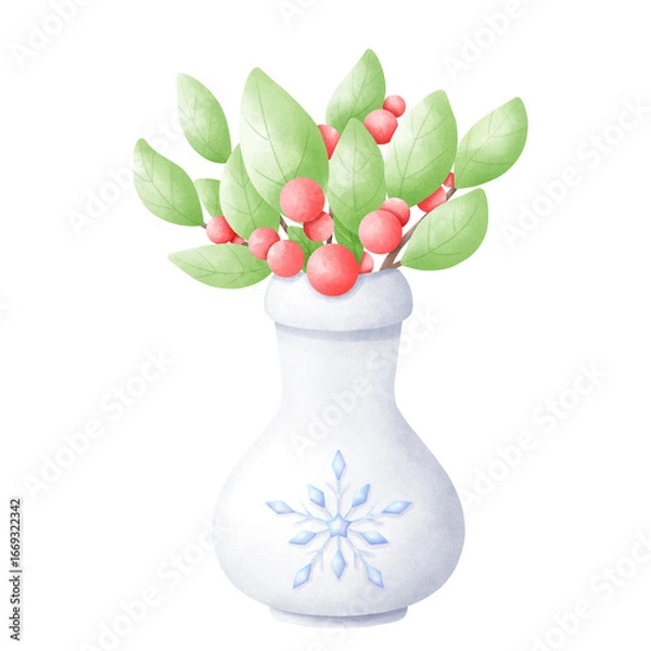 Obraz vase with berry