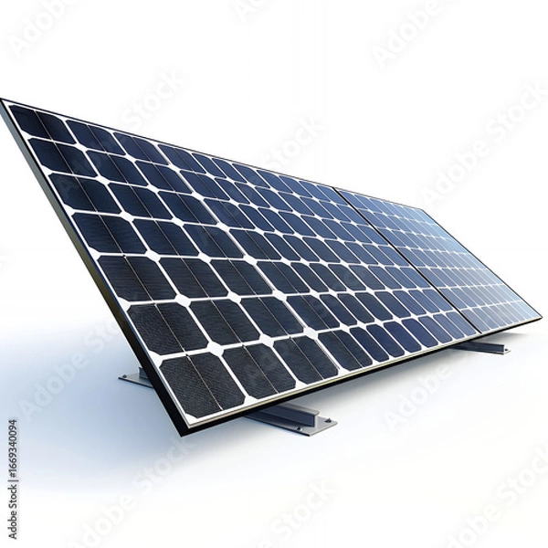 Fototapeta solar panels on white background with png white background isolated