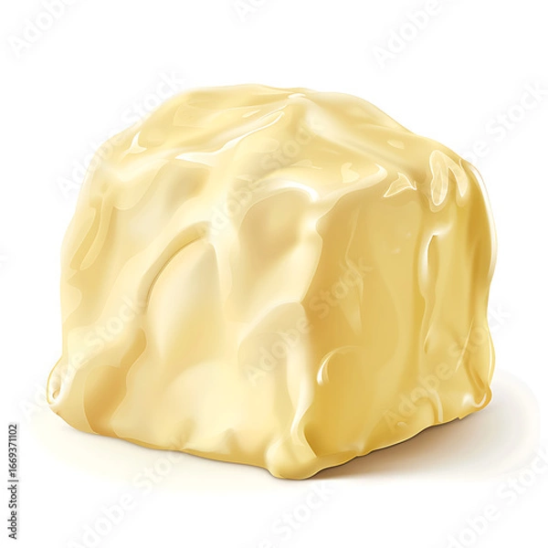 Fototapeta Glossy Yellow Confectionery with Smooth, Melted Texture