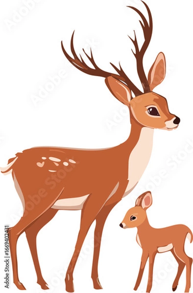 Obraz deer vector illustration