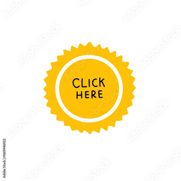 Fototapeta stiker label click here