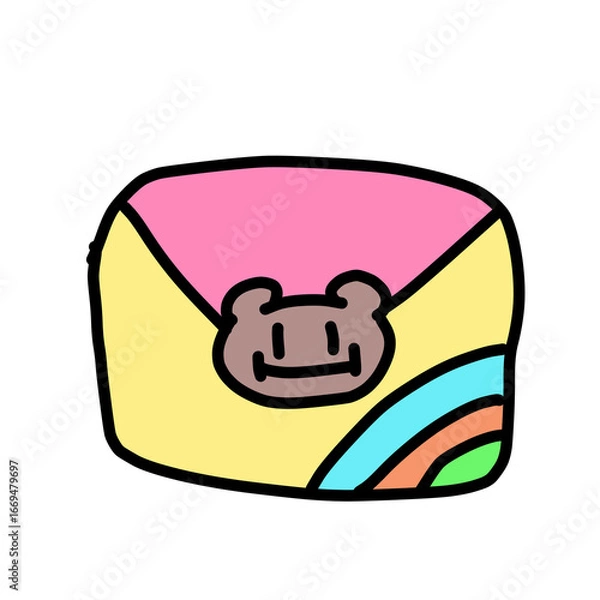 Fototapeta Rainbow Bear Mail