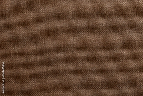 Fototapeta Dark brown fabric texture for background and design art work with seamless pattern of natural textile.