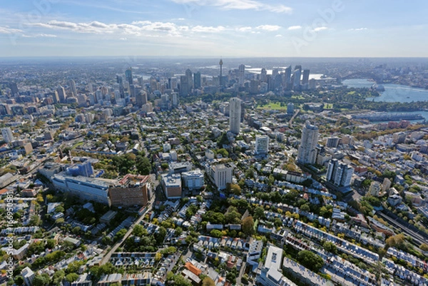 Obraz Darlinghurst patrząc na zachód w kierunku Sydney CBD