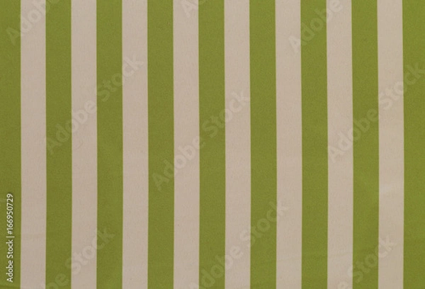 Obraz Green and cream striped fabric background