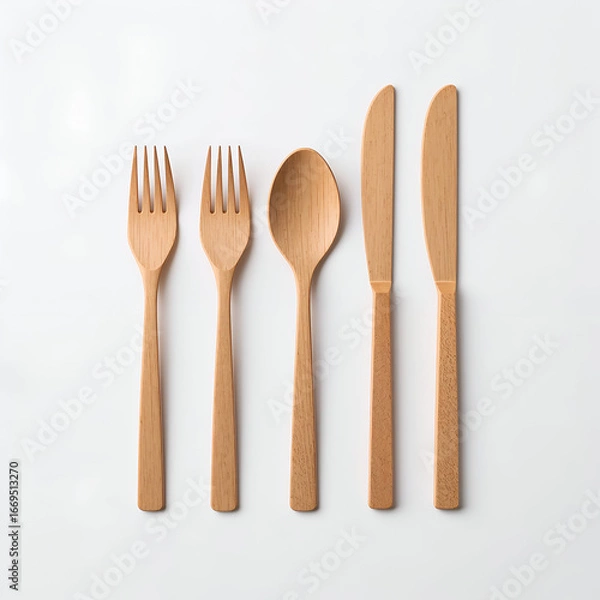 Fototapeta Wooden Utensil Set