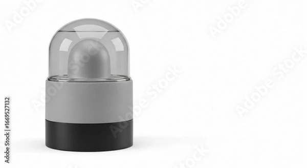 Fototapeta Modern design of a capsule with a transparent dome, clean and sleek style