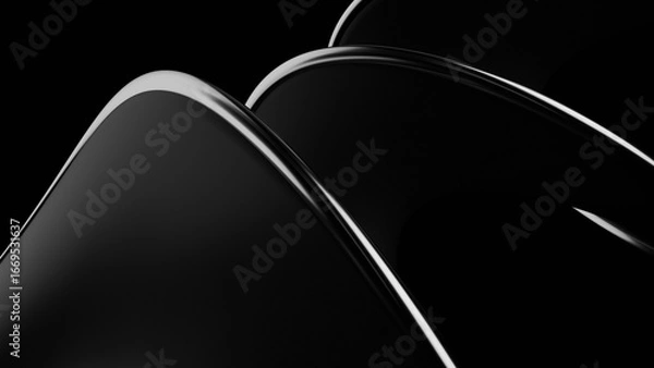 Fototapeta 3d Abstract black background Illustration. Black futuristic. 3d rendering illustration not AI