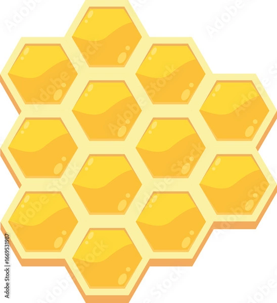 Fototapeta vector illustration of a honeycomb