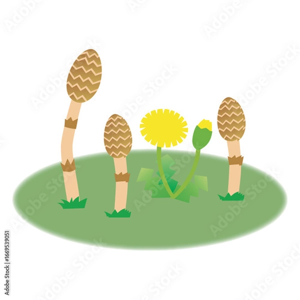 Obraz 春の訪れ　つくし