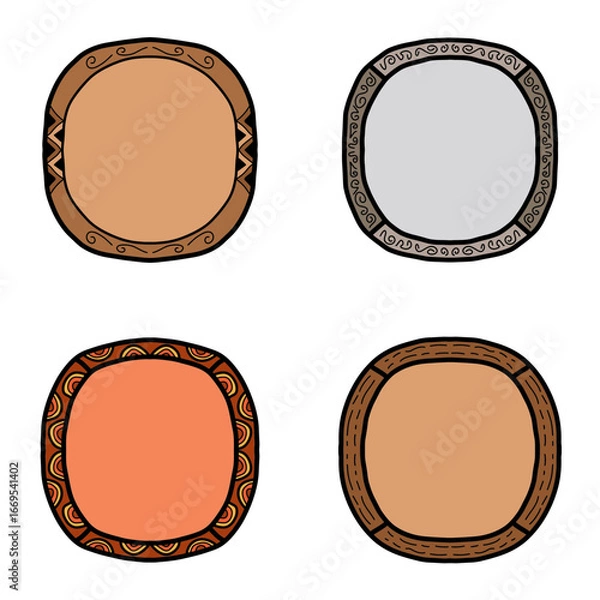 Fototapeta Hand Drawn Vector Frame Collection
