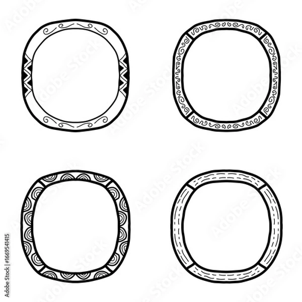 Fototapeta Hand Drawn Vector Frame Collection