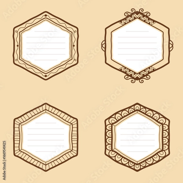 Fototapeta Hand Drawn Vector Frame Collection