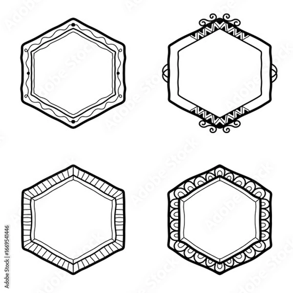 Fototapeta Hand Drawn Vector Frame Collection