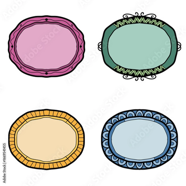 Fototapeta Hand Drawn Vector Frame Collection