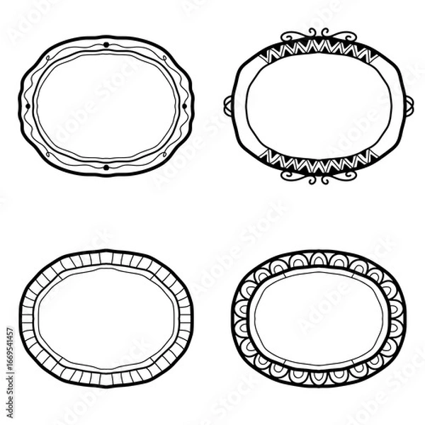 Fototapeta Hand Drawn Vector Frame Collection