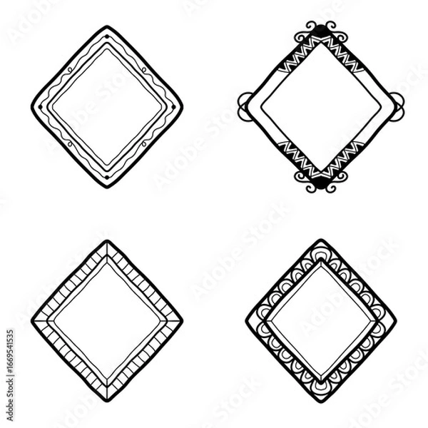 Fototapeta Hand Drawn Vector Frame Collection