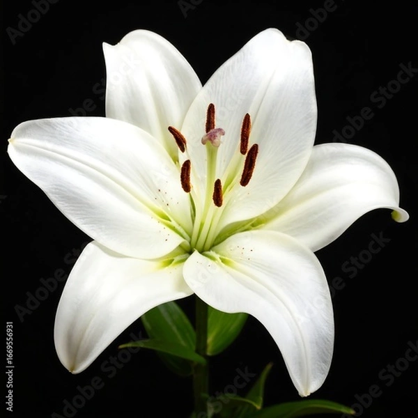 Obraz White Lily Close-up Studio Shot (1)