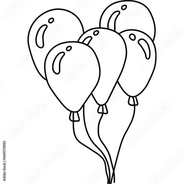 Fototapeta Balloon Doodle