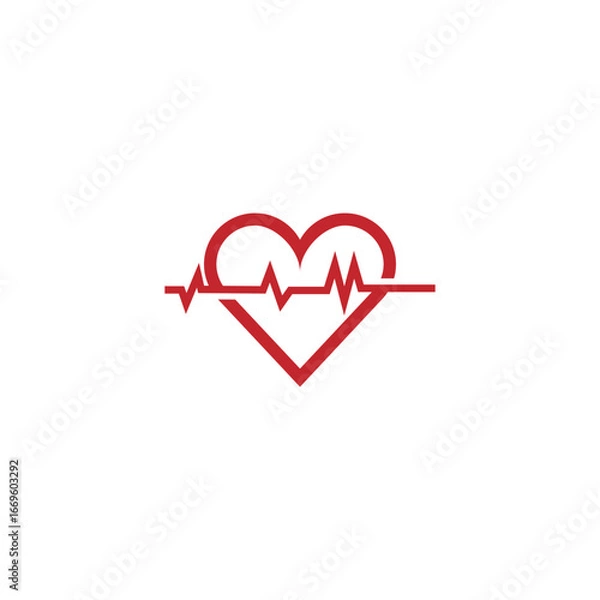 Obraz health hearth logo. Heart health vector illustration for icon, symbol or logo