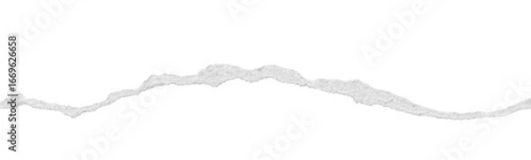 Fototapeta ripped torn paper edges isolated with clipping path on black background