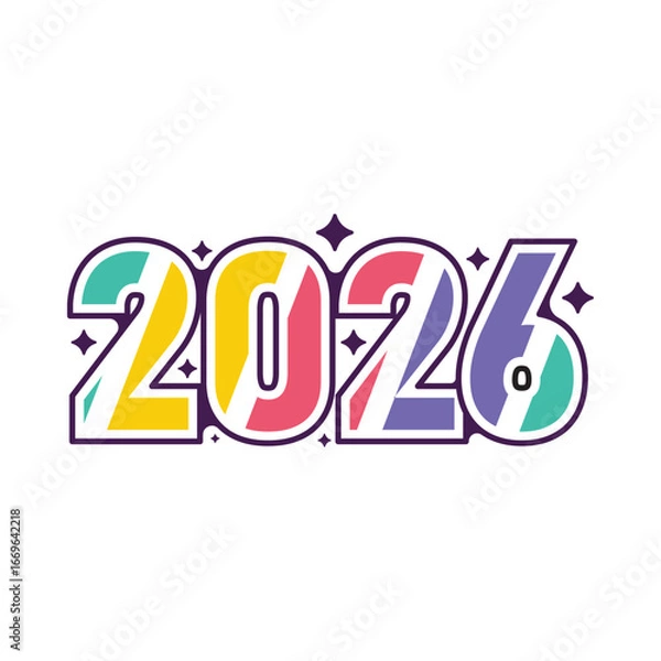 Fototapeta 2026 number design vector