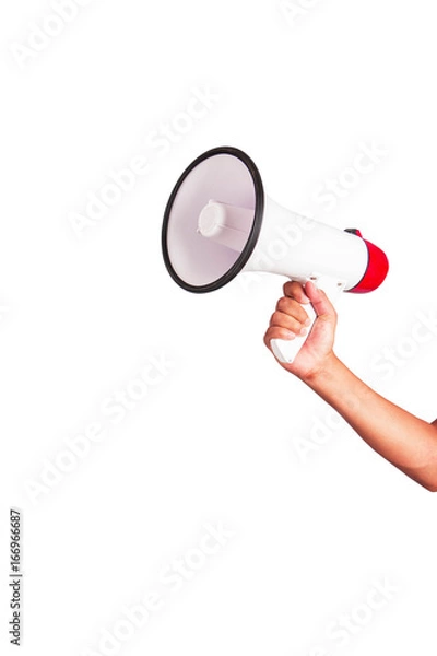 Obraz megaphone on white background.